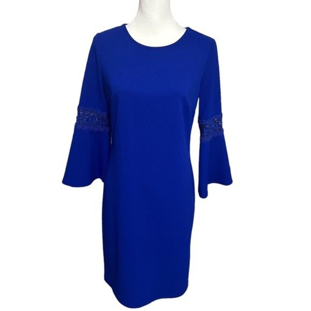 Glamour Blue Lace Dress Sz 6